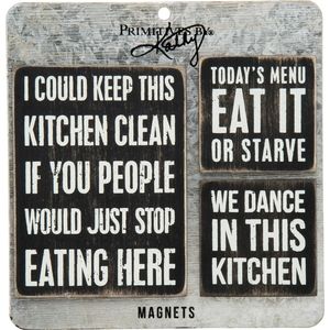 NWT Primatives By Kathy Magnet Set - Kitchen